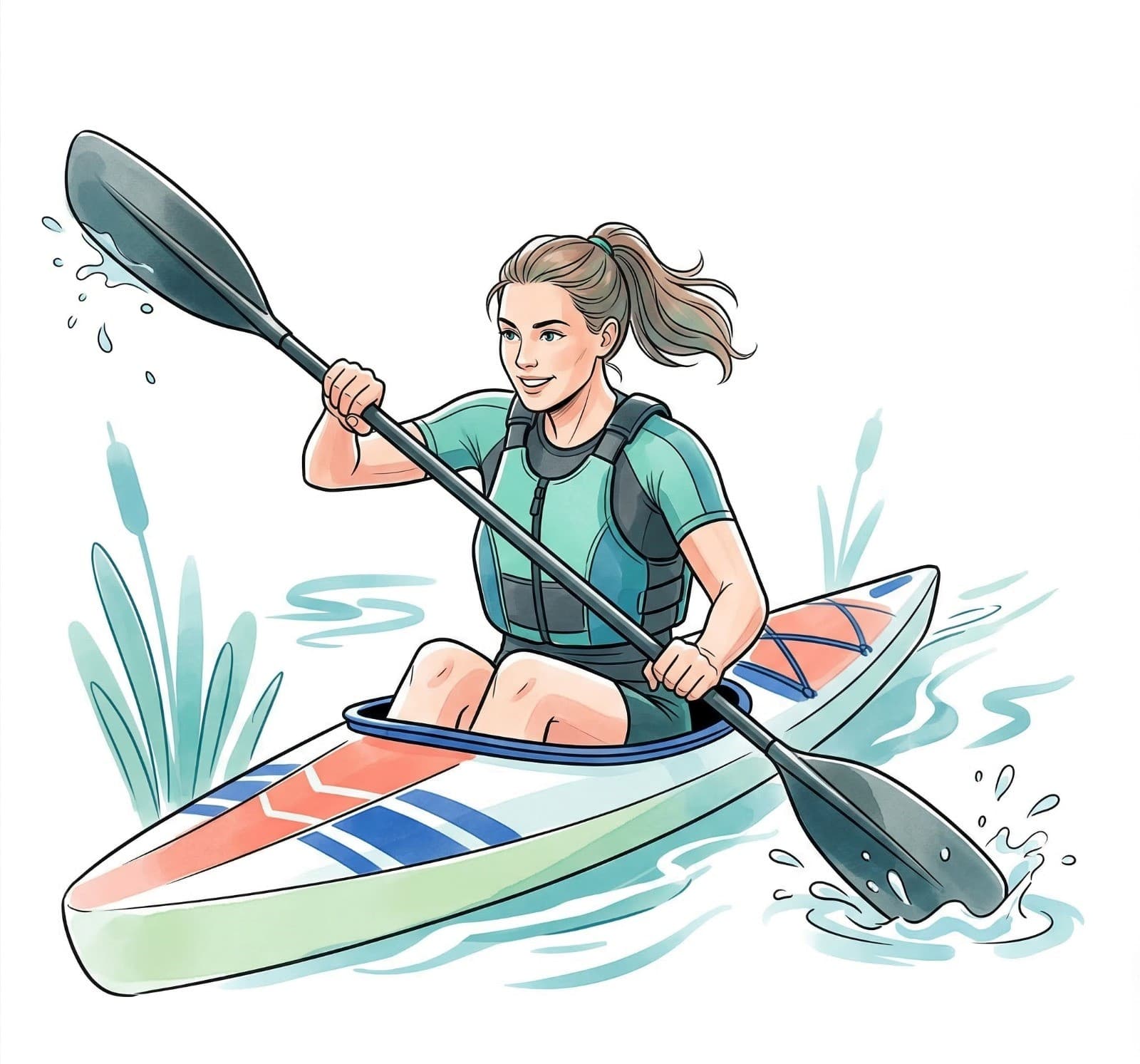 Kayaker enjoying the lagoon